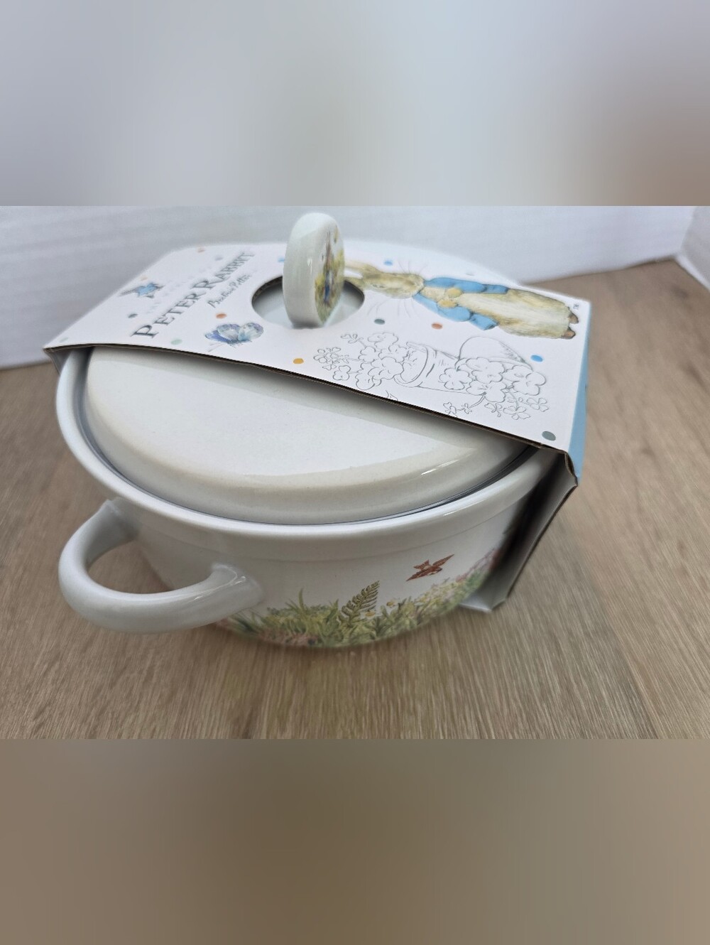 White Ceramic Covered Casserole Dish